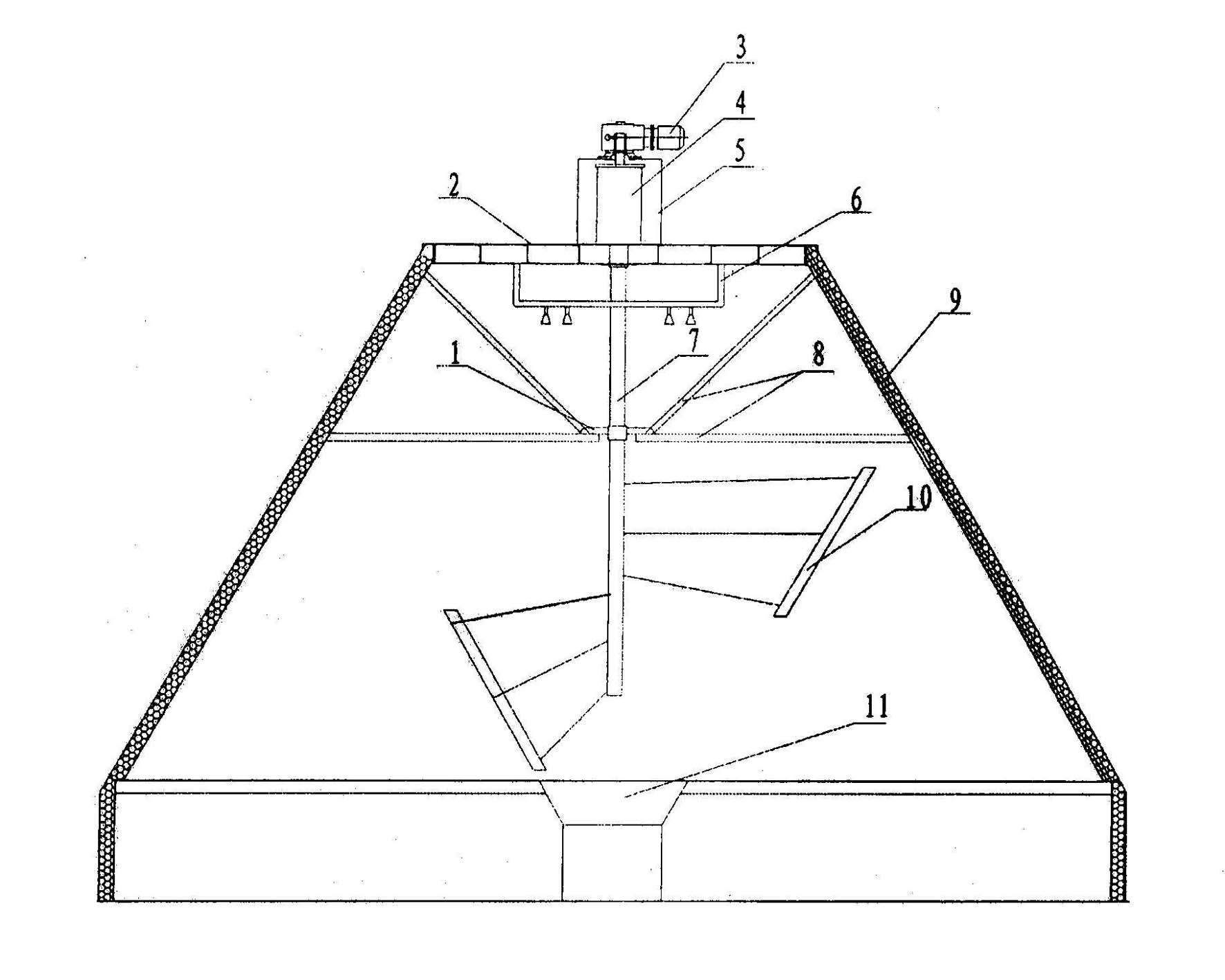 Discharging mechanism of straw discharge cleaning on upper part of straw methane anaerobic tank