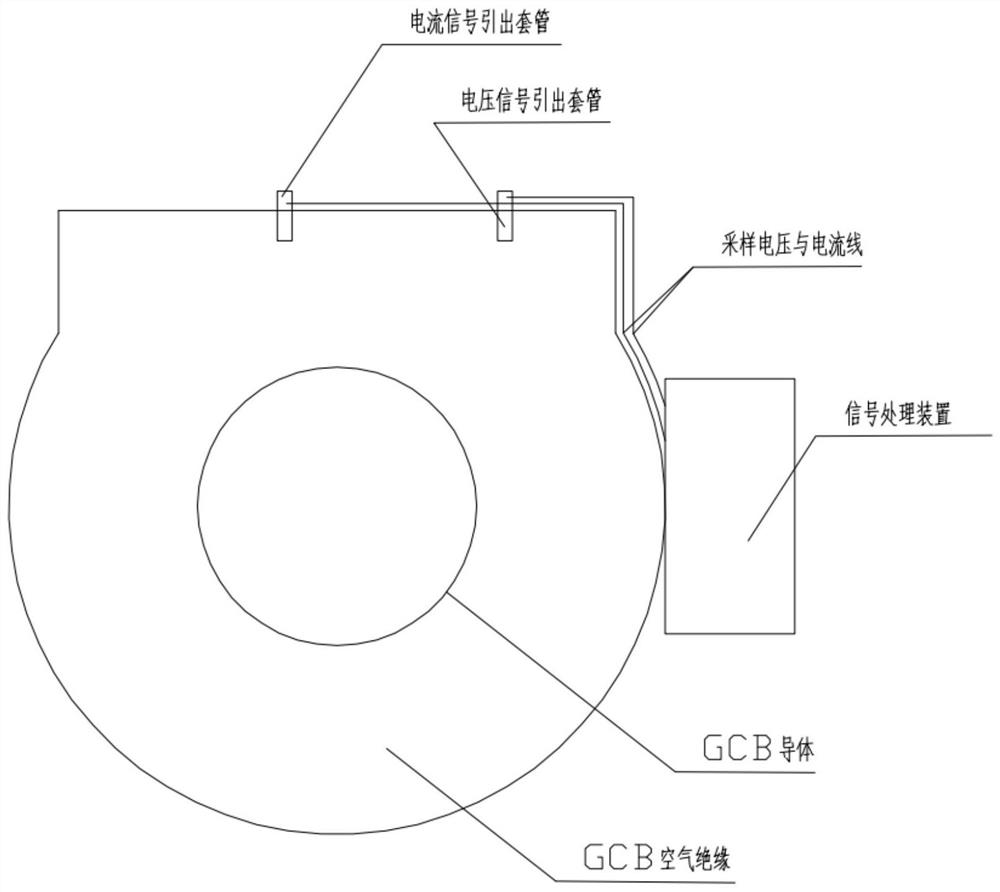 Insulation on-line monitoring device and method for impact capacitor in generator outlet circuit breaker