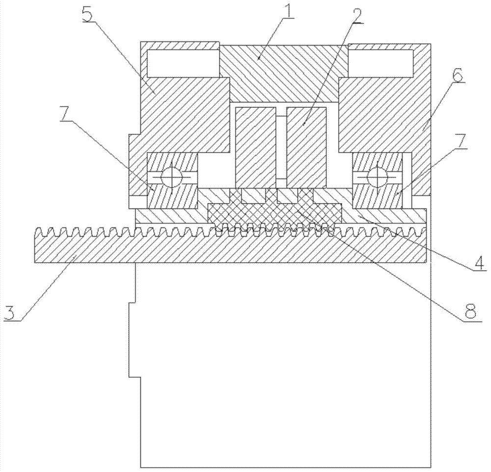 Stepping linear motor