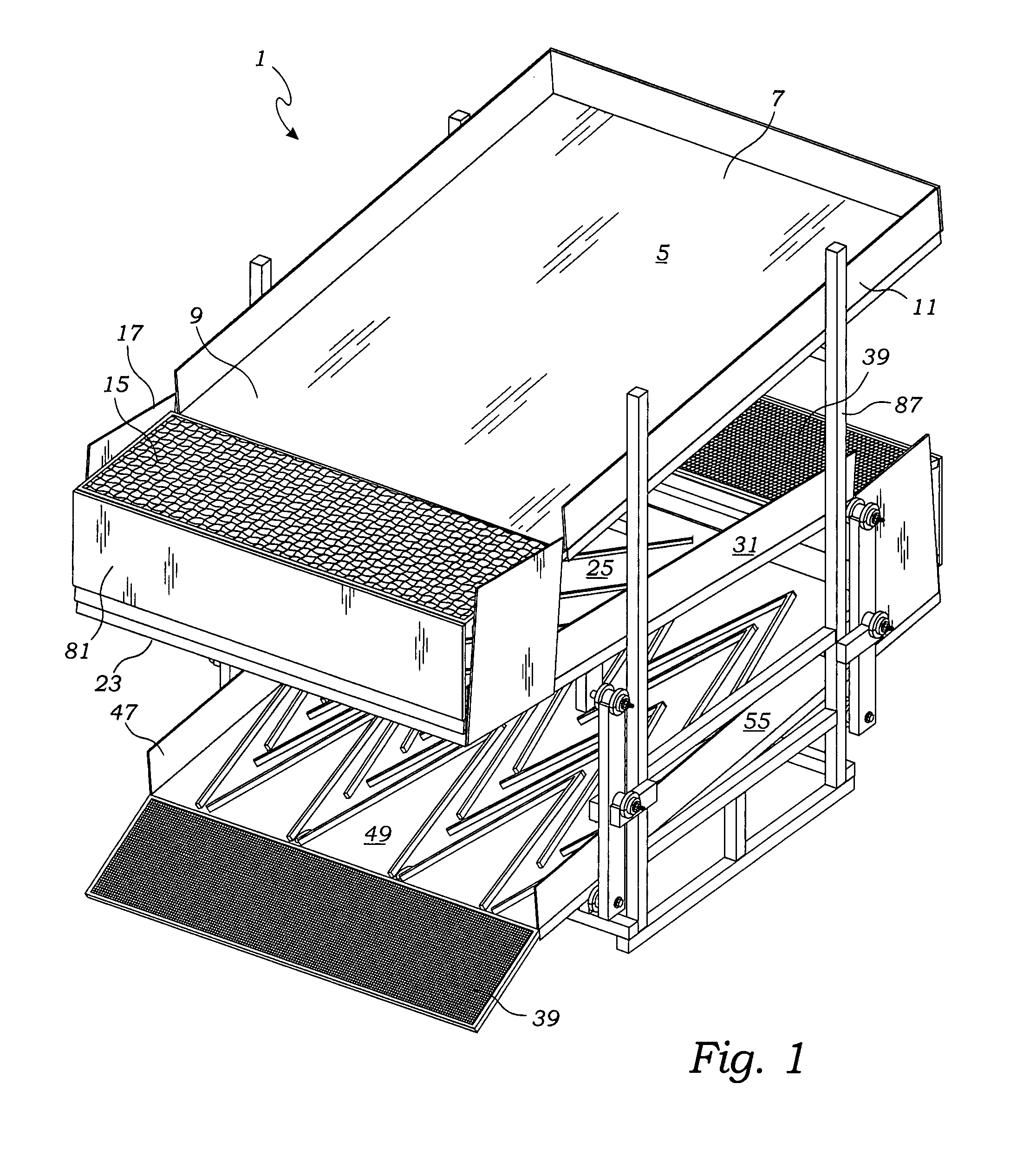 Sluice assembly for separating heavy particles from slurry