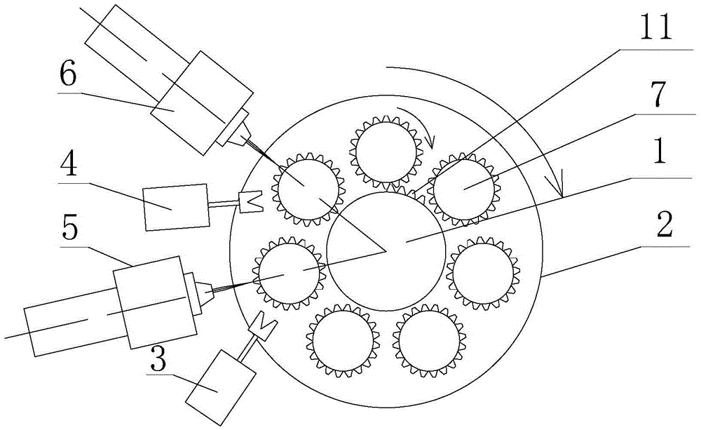 Rotary type processing equipment for threaded holes of bearing inner ring