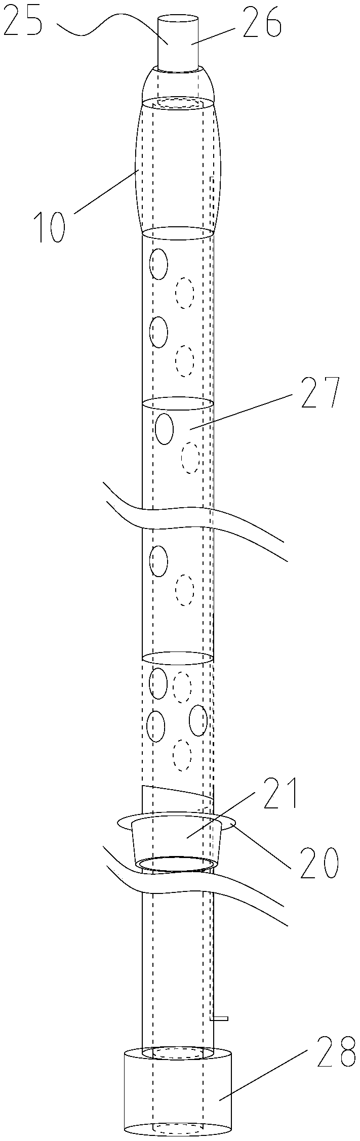 External biliary drainage tube for preventing bleeding of duodenal papilla and its insertion device