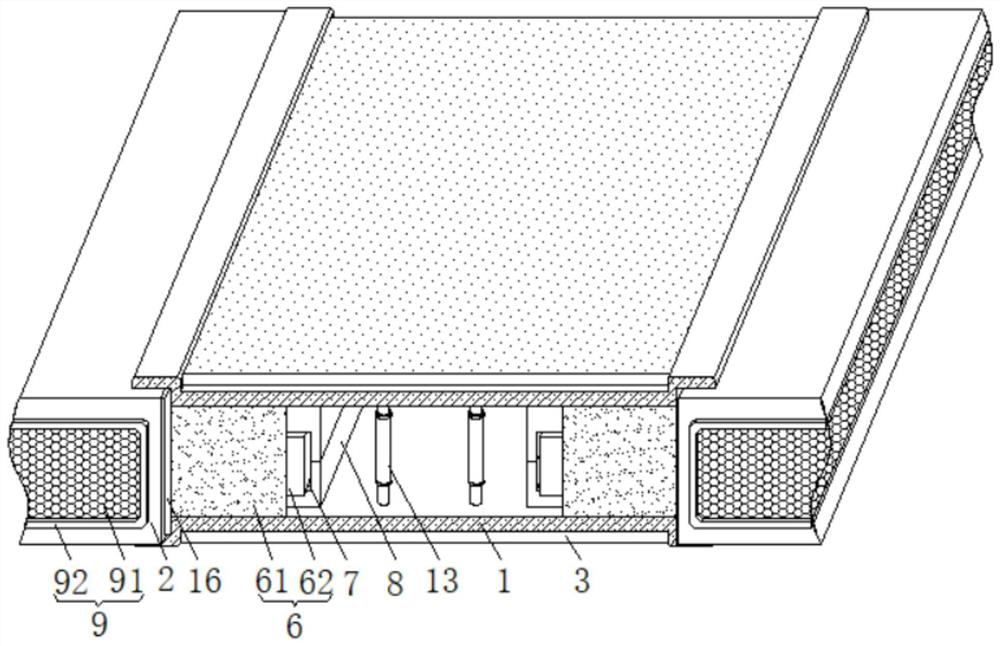 Assembly type plate-shaped wall surface mounting structure with sound insulation material