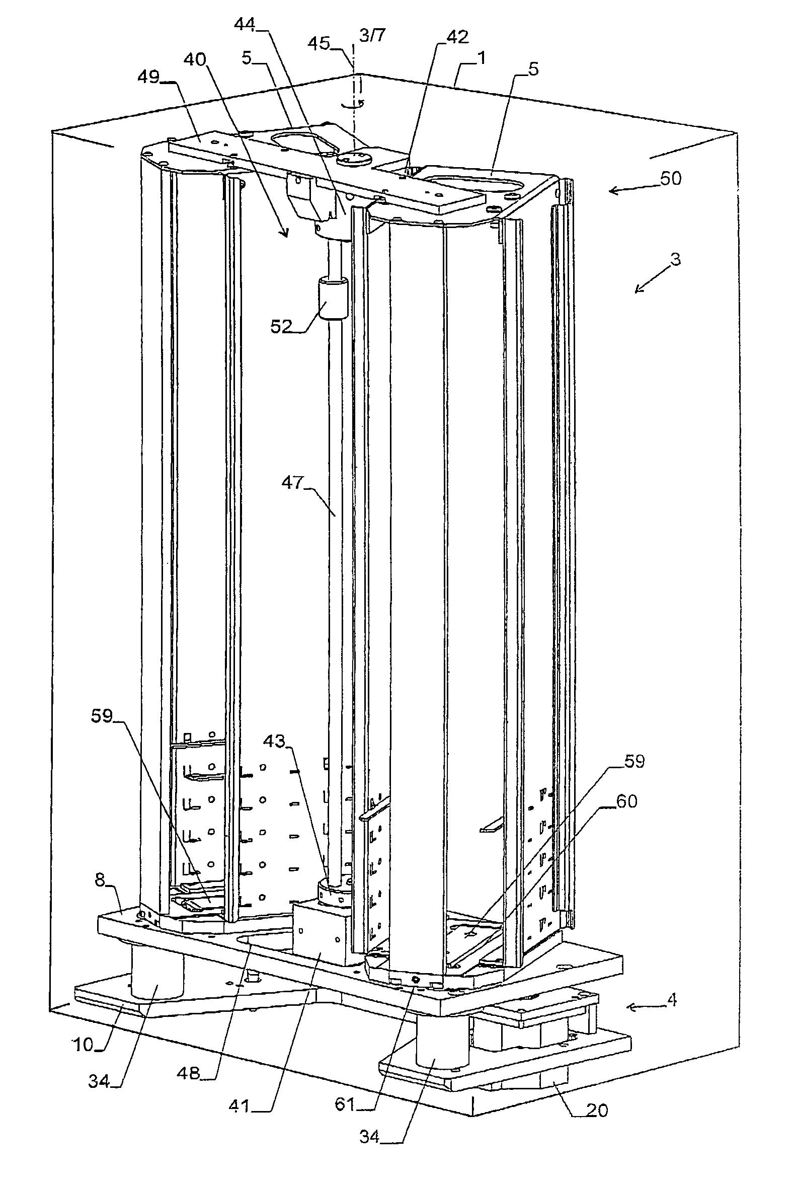 Storage device for laboratory samples having storage racks and a shaker