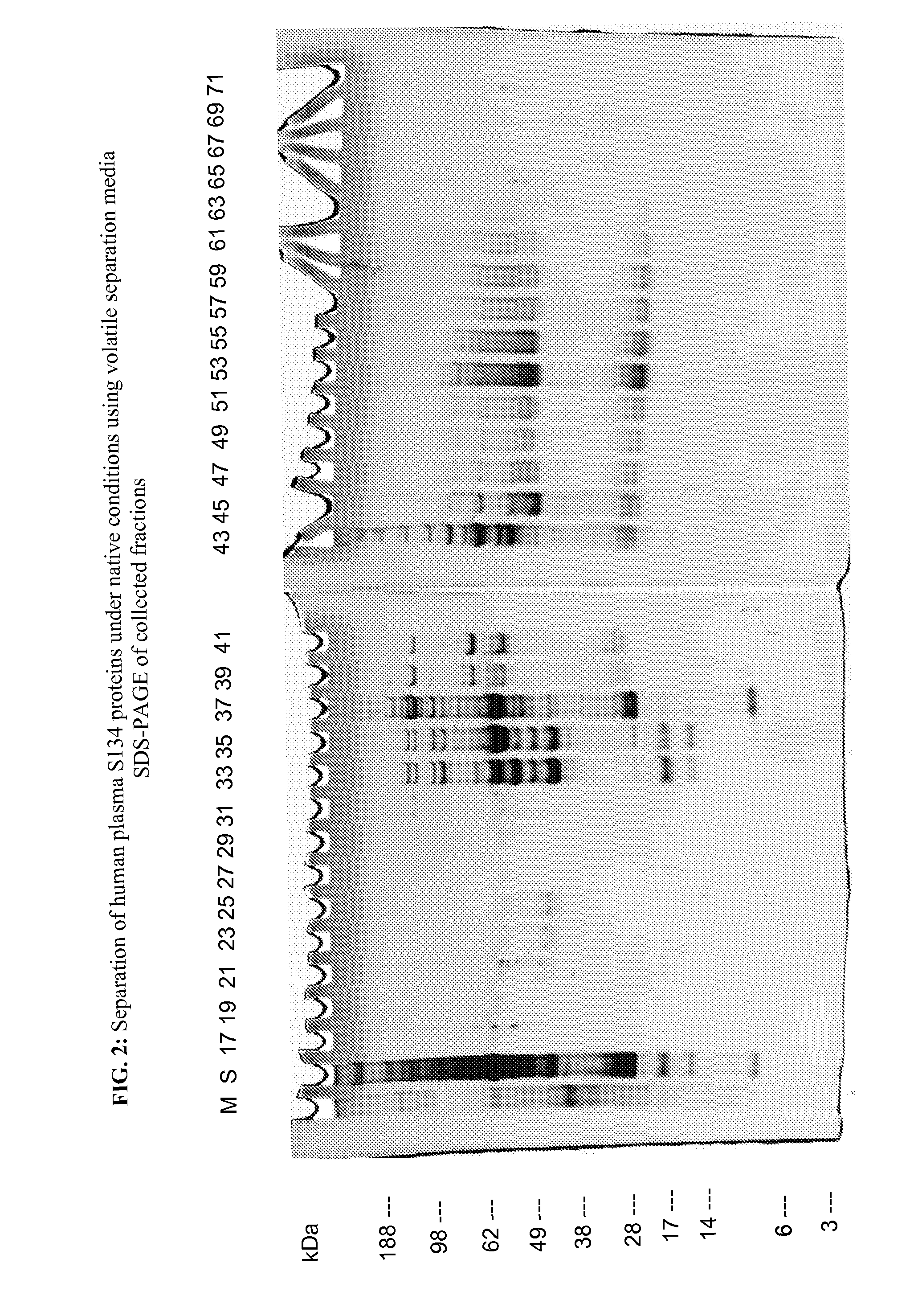 Ffe media and ffe methods comprising volatile separation media