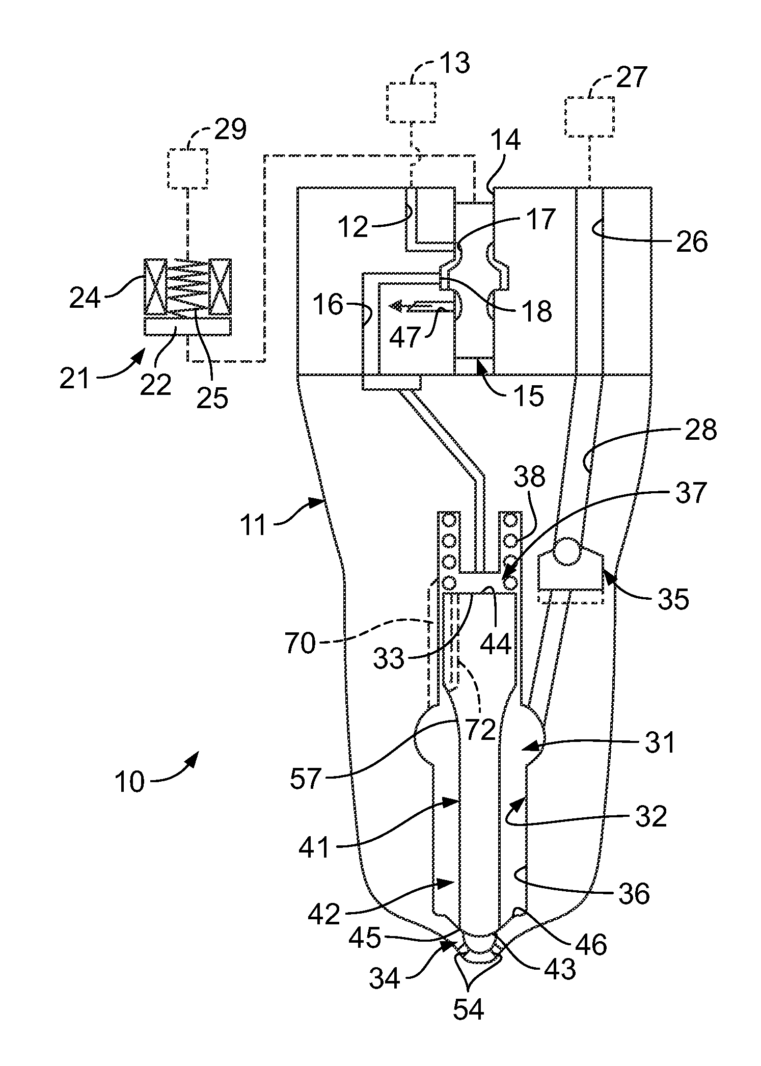 Single Actuator Fuel Injector for Duel Fuels