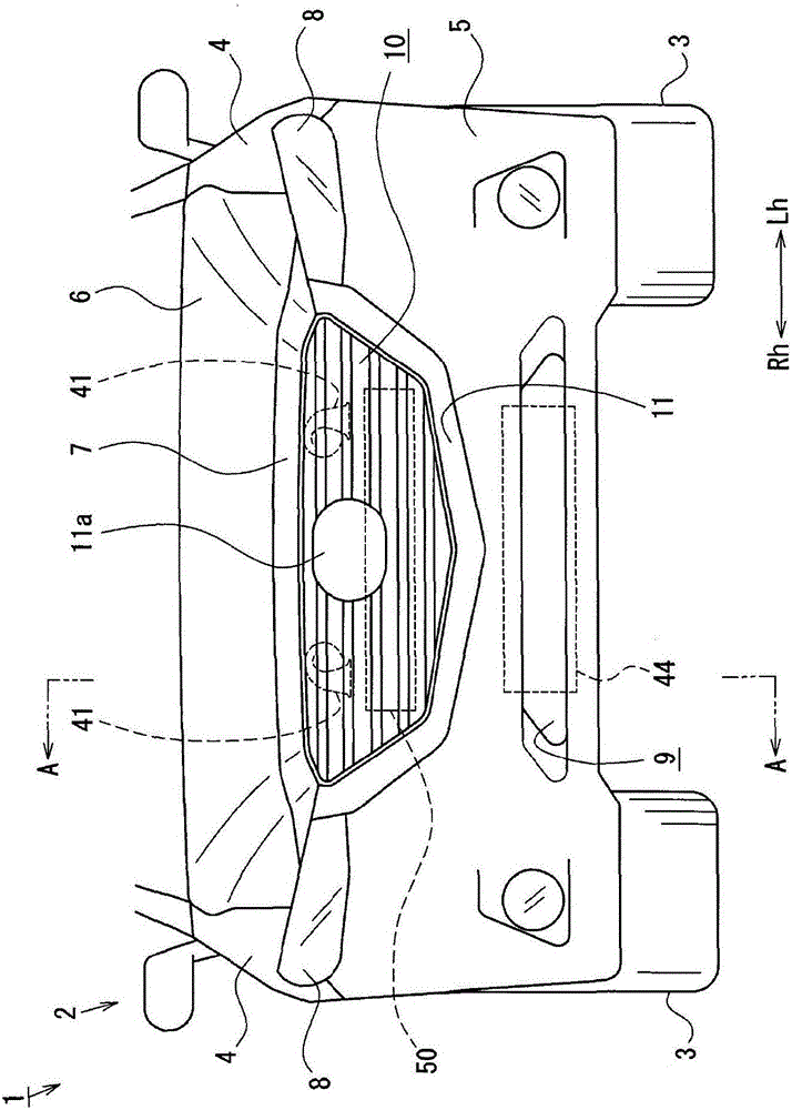 Front air-rectifying structure of automotive vehicle