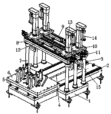 Aluminum alloy auxiliary frame shaping device