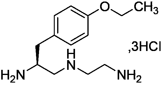 Preparation method of S-1-(4-ethyoxylbenzyl)-3-azapentane-1,5-diaminetrihydrochloride