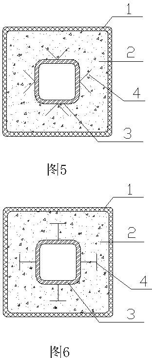 Double-pipe reinforced composite combined built pile