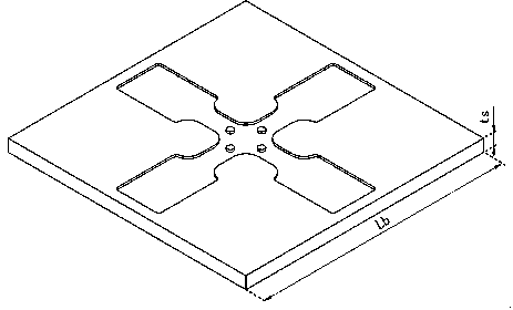 Cross silica gel biaxial tensile test piece, and preparation method and tensile test method thereof