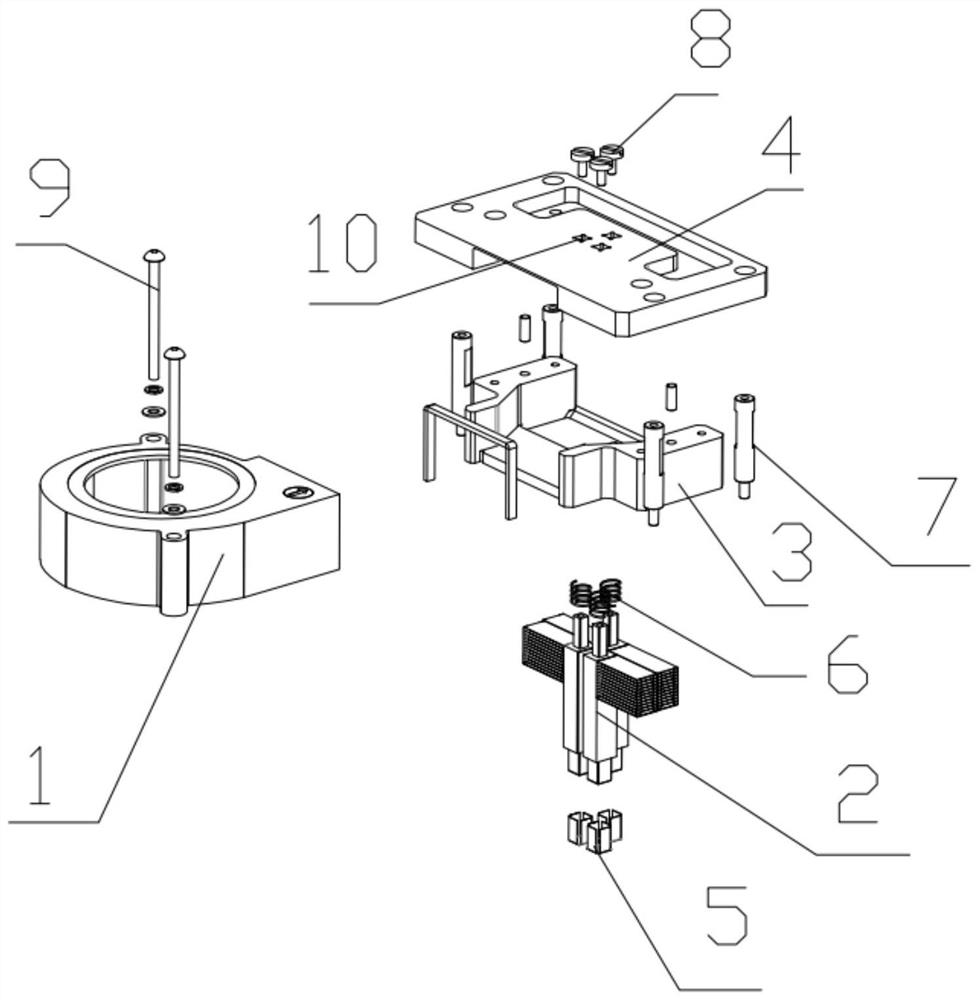 A penetrating heat dissipation device for the chip of the board under test