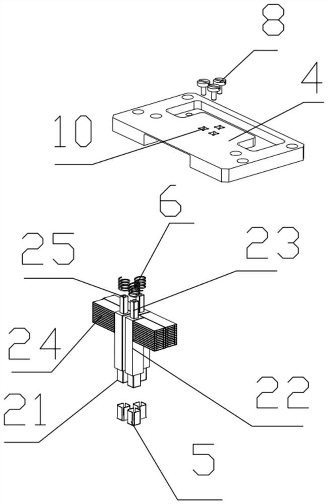 A penetrating heat dissipation device for the chip of the board under test