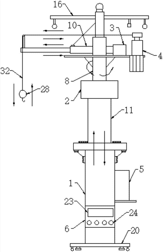 Small tower crane for indoor use