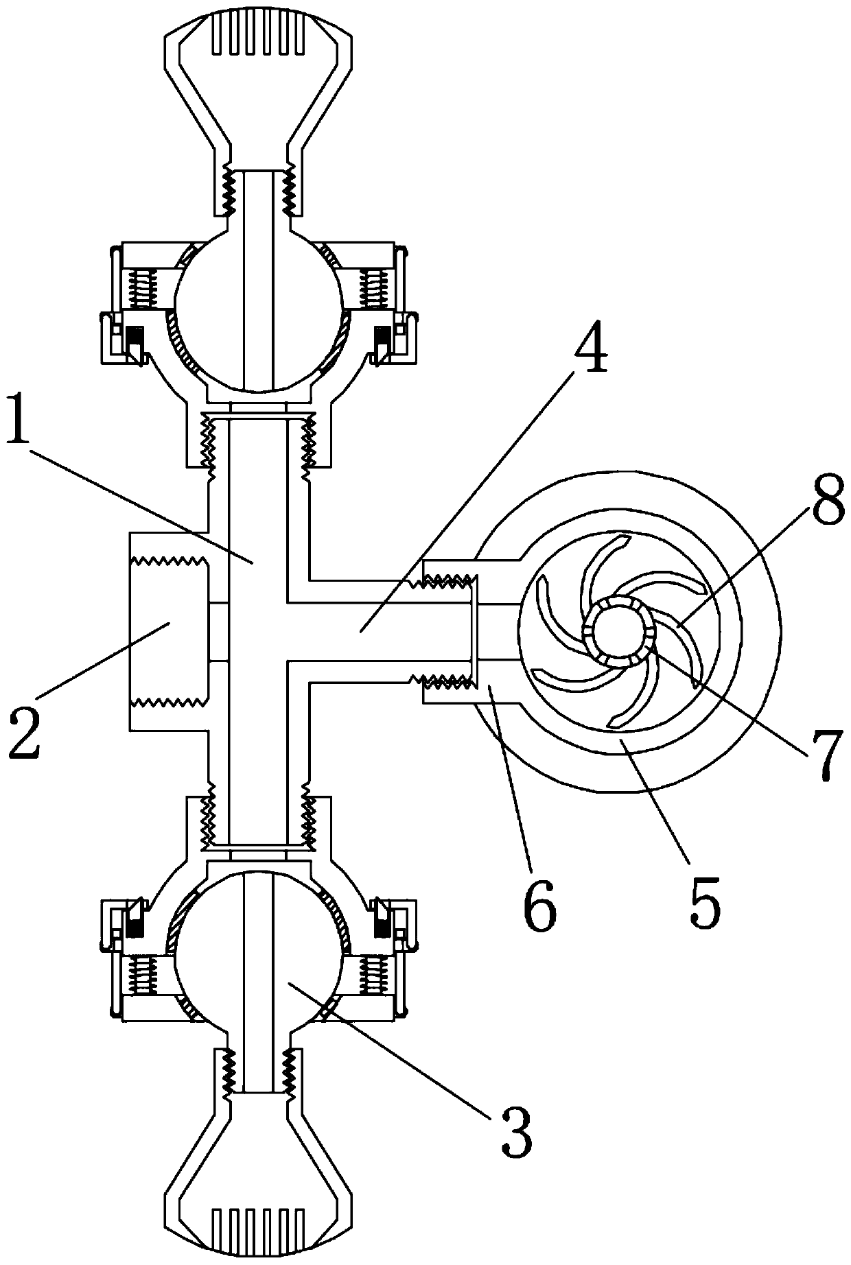 Environmental-friendly spray head of water spraying vehicle with conveniently adjusted spraying angle