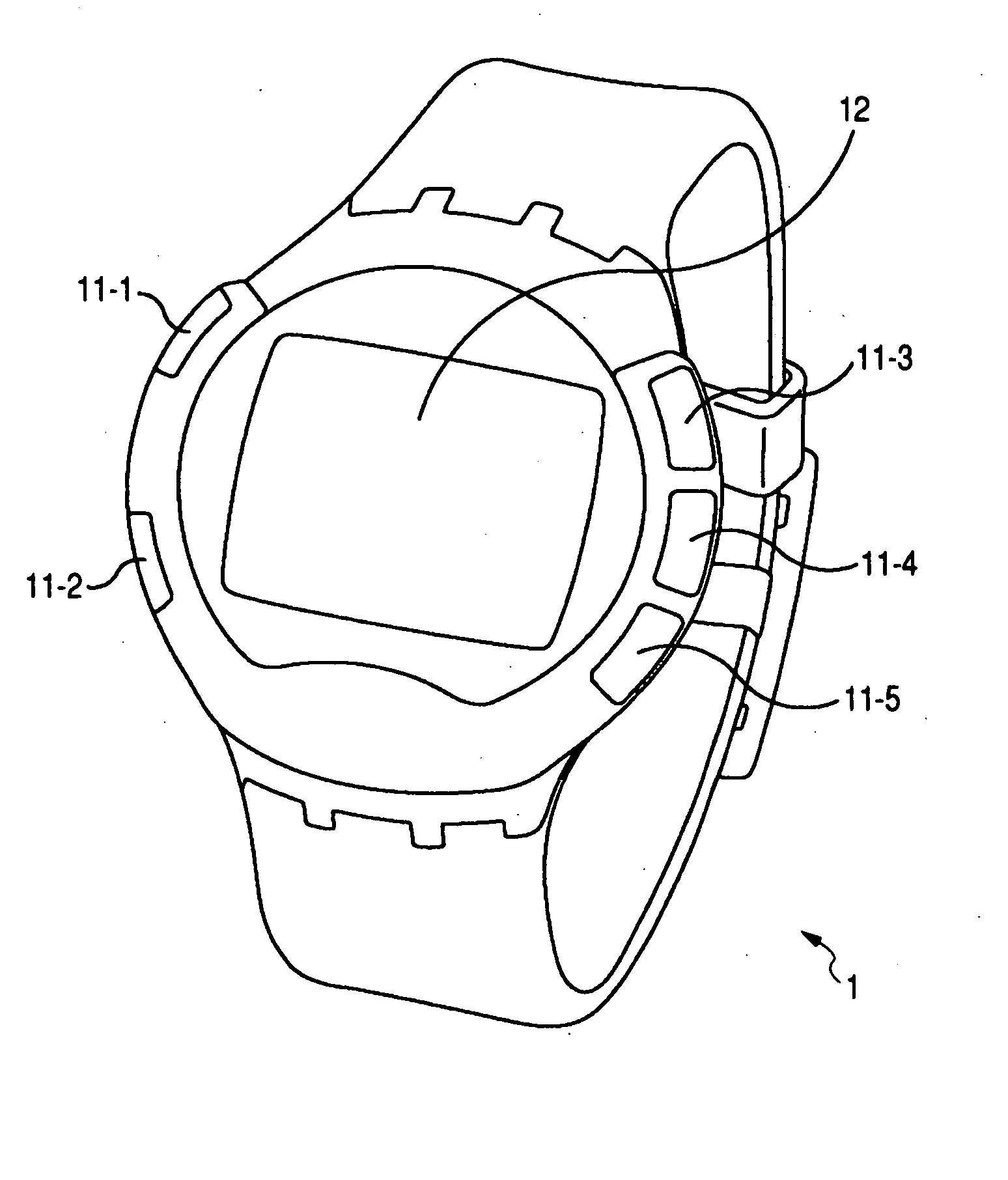 Wrist watch, display method of wrist watch, and program