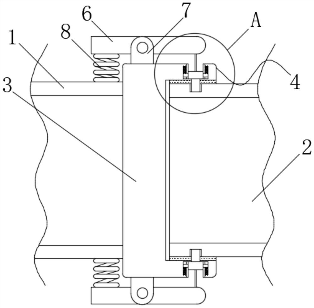 Steel-plastic composite pipe connecting mechanism