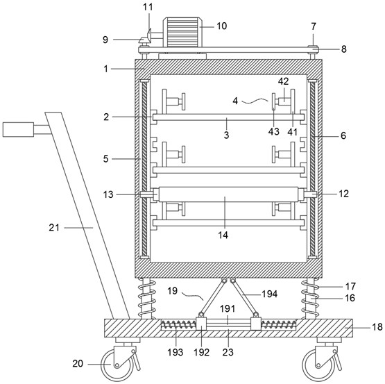 Transfer device for small medical equipment for psychiatry department and use method of transfer device