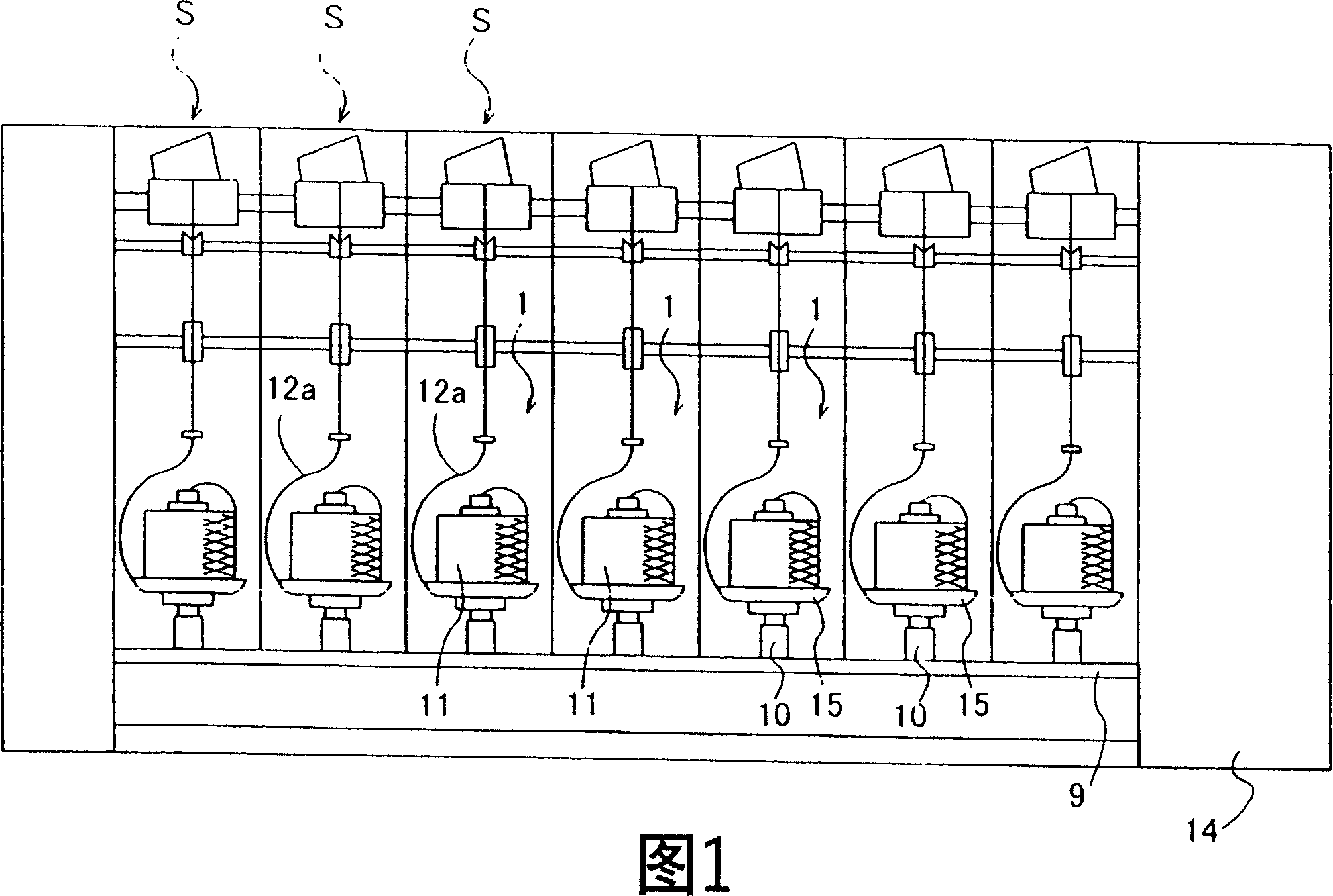 Control device of yarn twisting machine