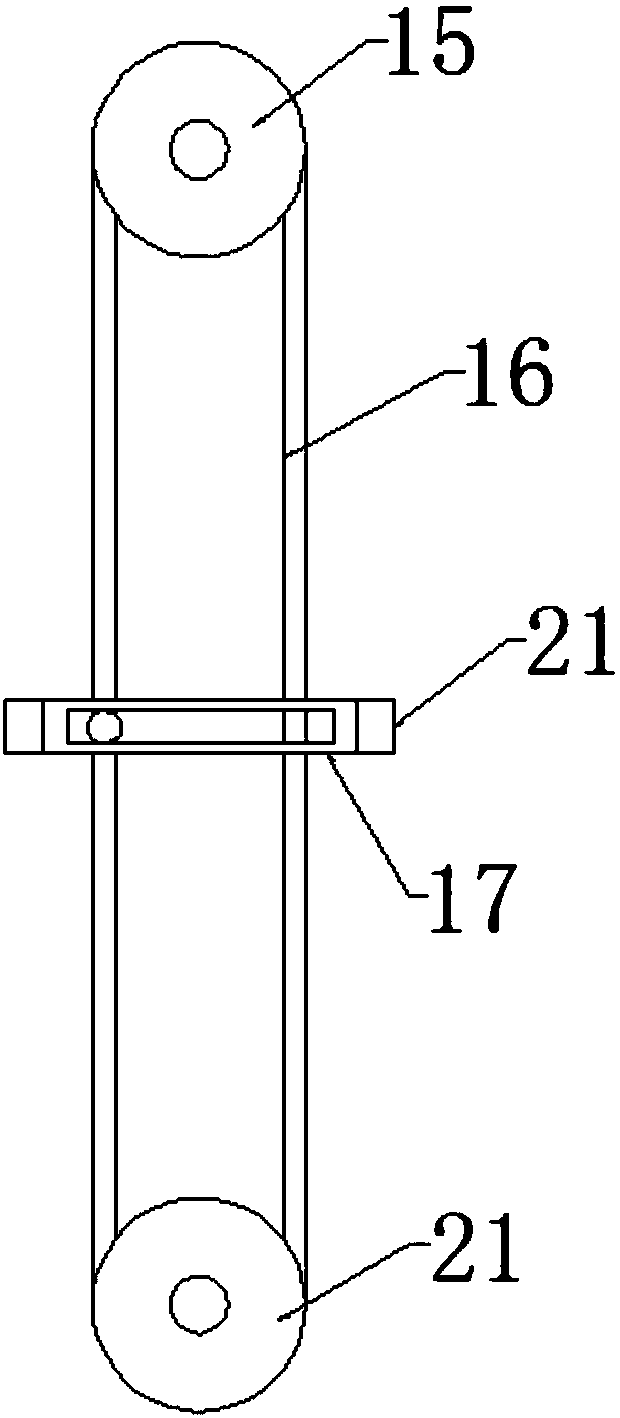 Chain and sprocket wheel trunk whitewashing device