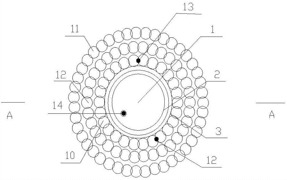 Vertical shaft wall structure in bad stratum and construction device and method