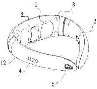 Neck massage physical therapy instrument