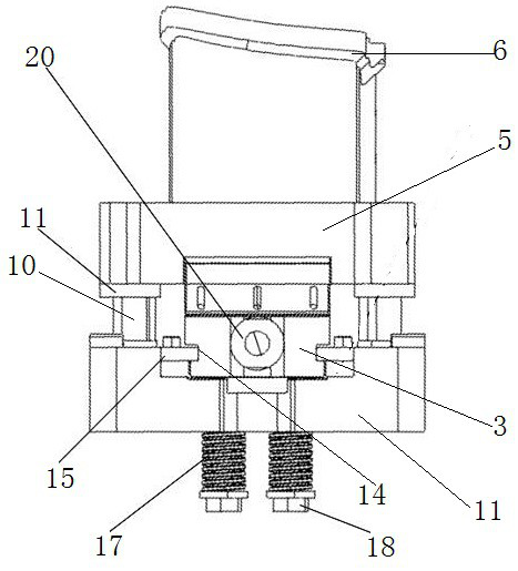 Cutter block switching structure of stamping die