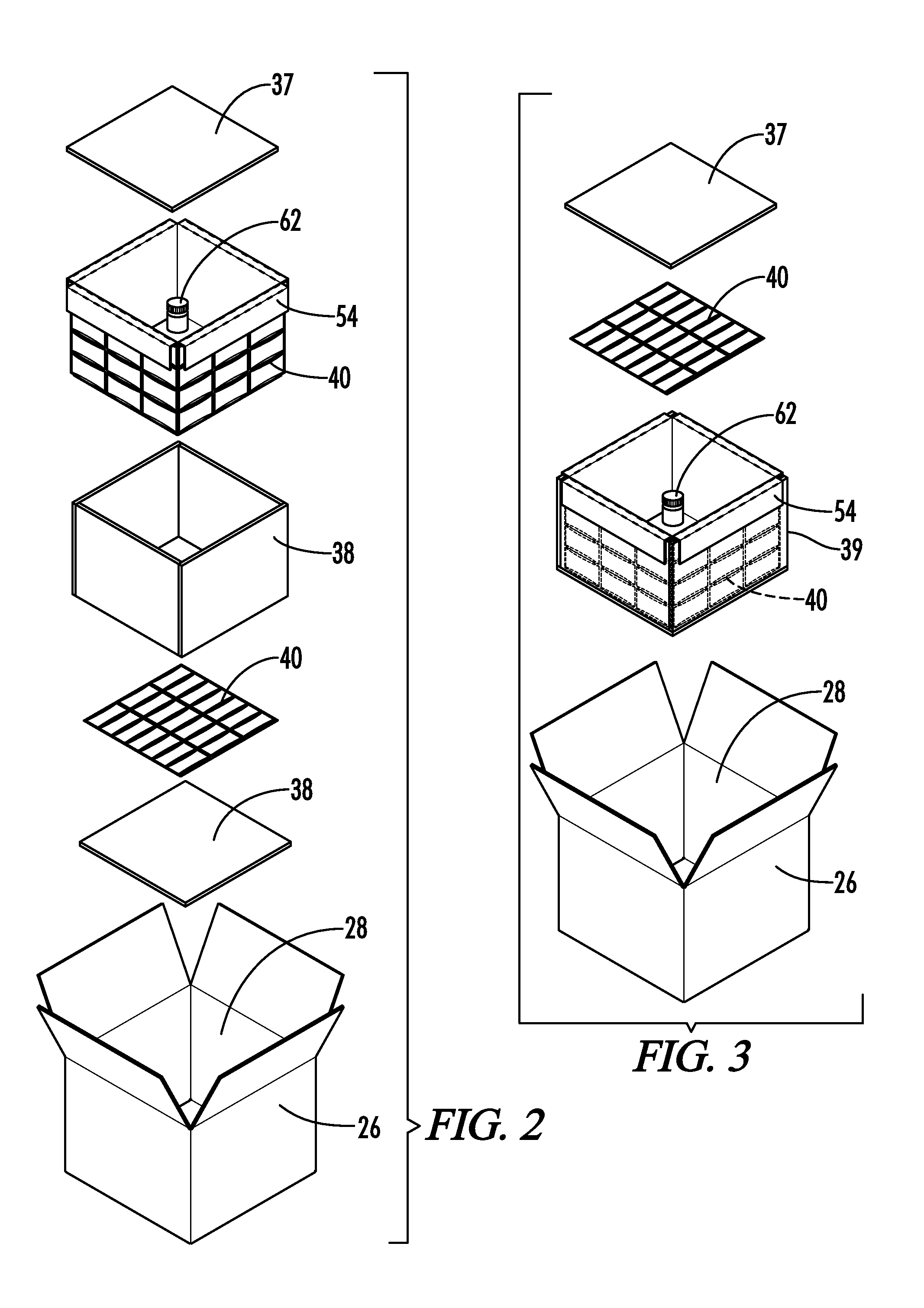 Shipping box system with multiple insulation layers