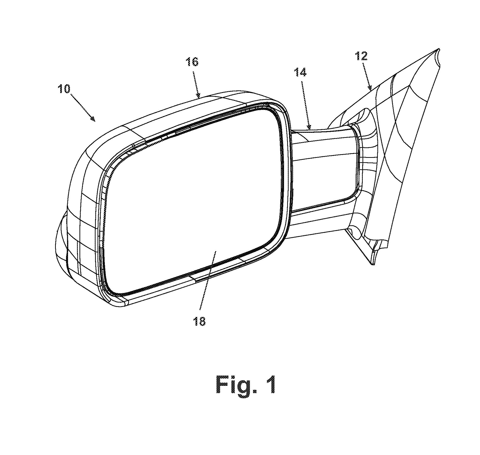 Main mirror with pivot connection