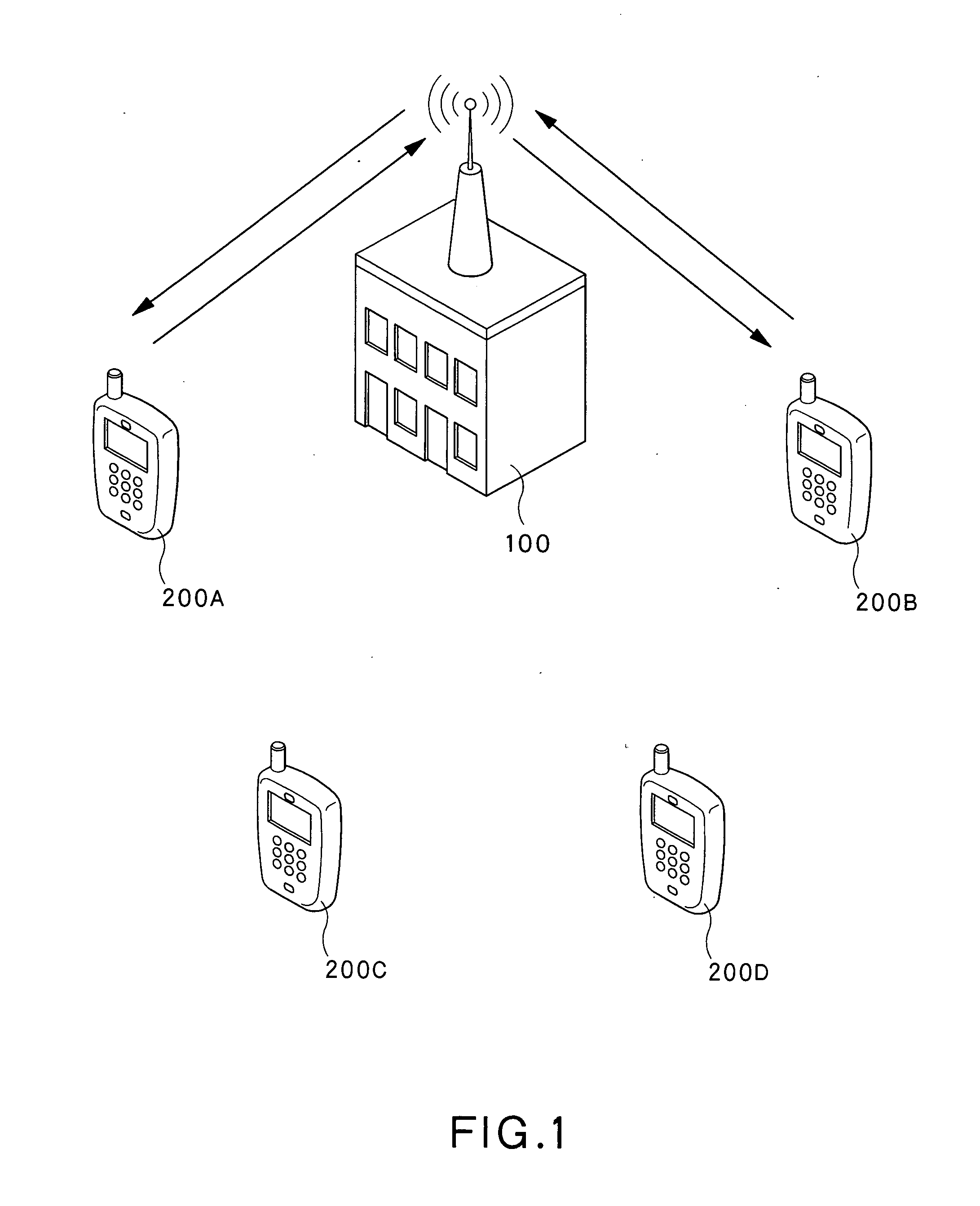 Radio repeating system, radio repeating apparatus, radio terminal operating method and radio repeating method