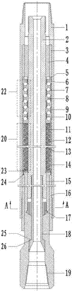 A driving shaft assembly of a screw drilling tool with a vibration damping function