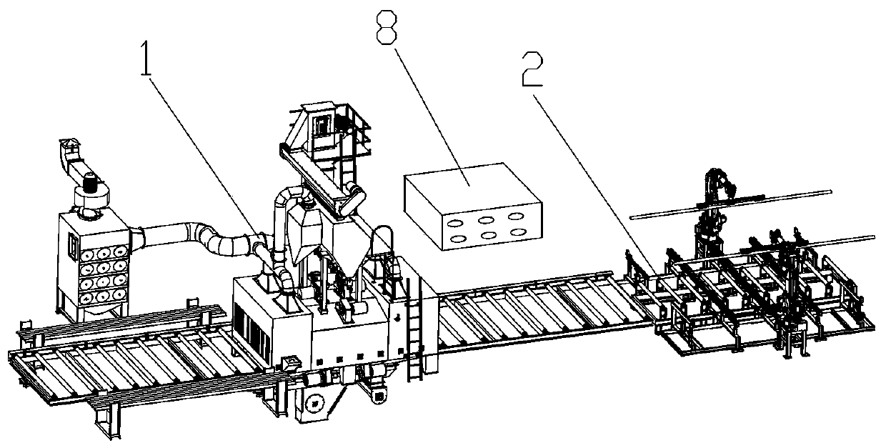 Full-automatic angle steel processing device and method