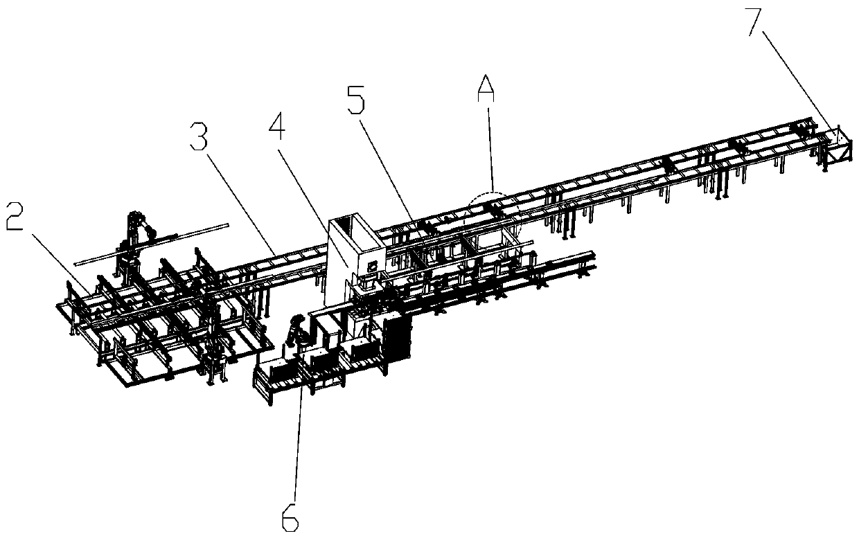 Full-automatic angle steel processing device and method