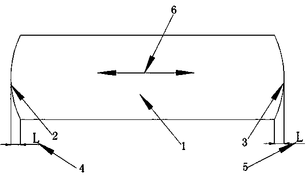 Large aircraft skin blank structure and skin stretching forming method