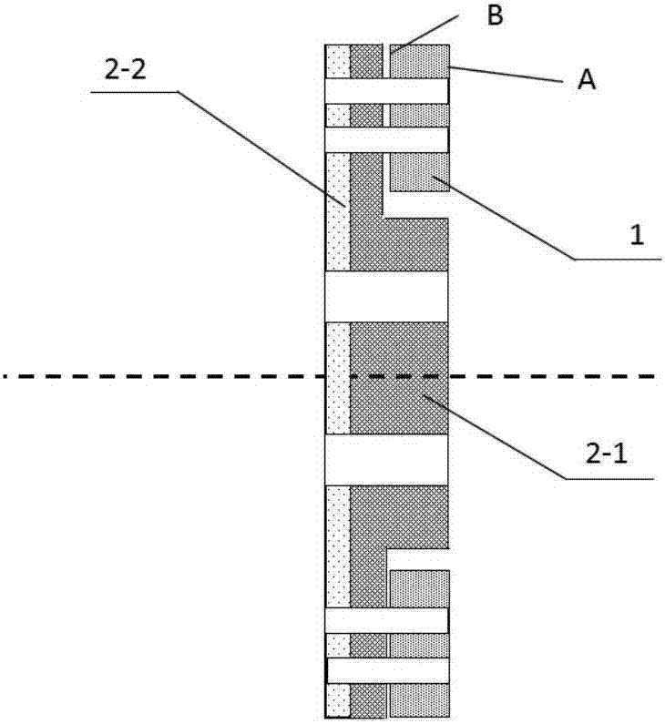 Combined composite brake disc, preparation method and application