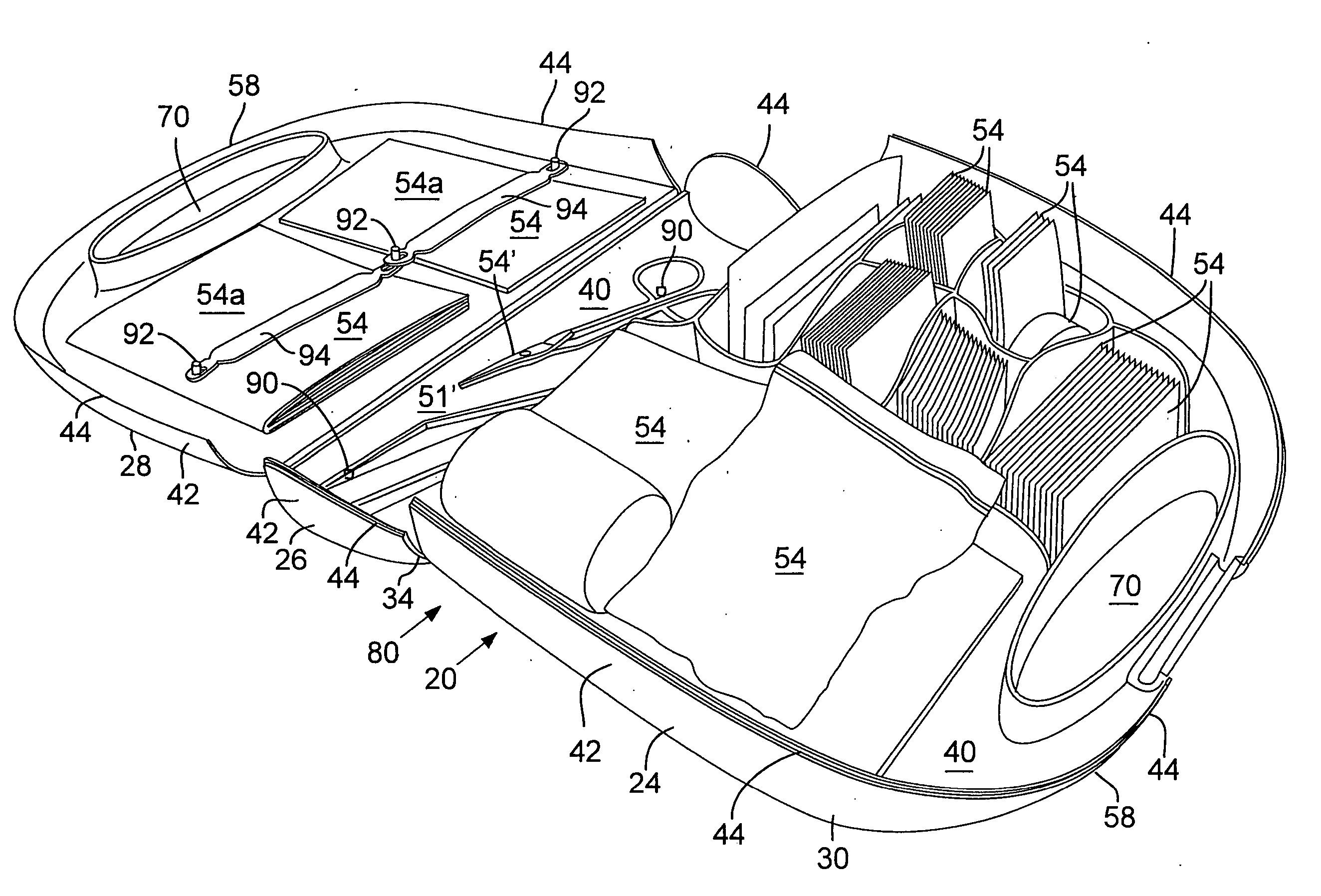 Flat opening clamshell-style first aid kit