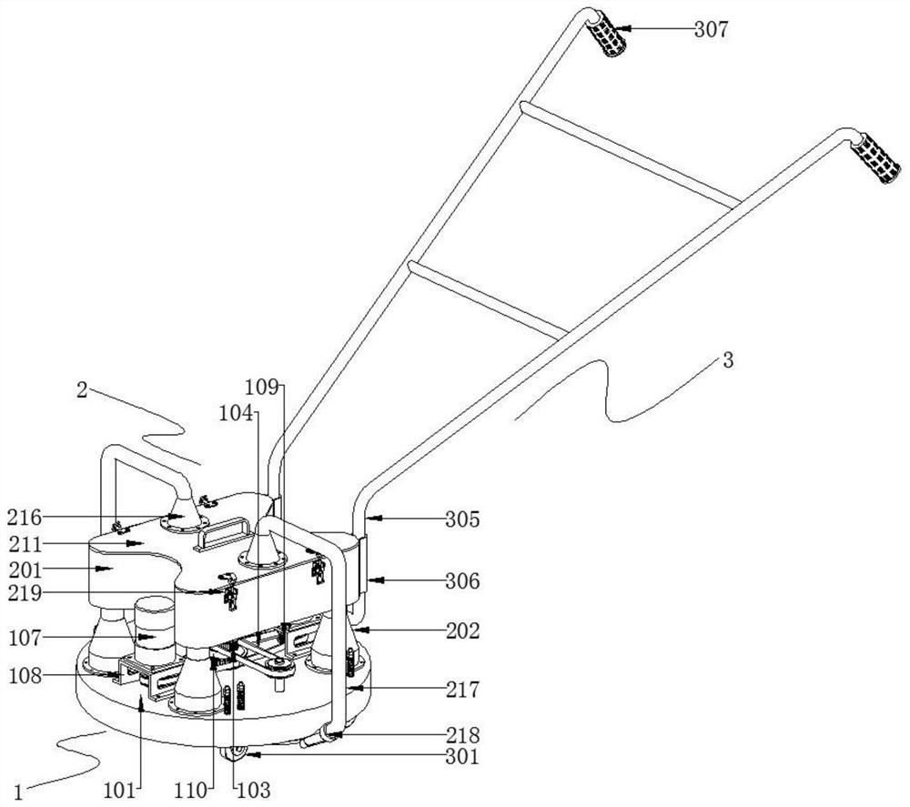 Napping device with dust removal function for steel structure coating