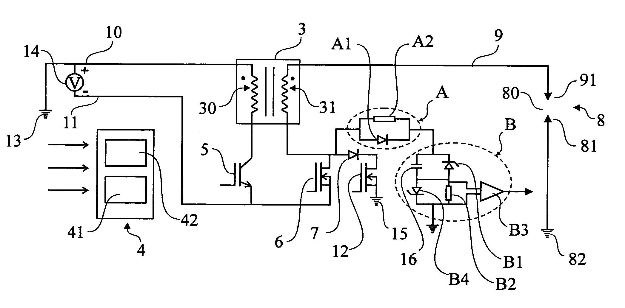 Method and device for controlling the current in a spark plug