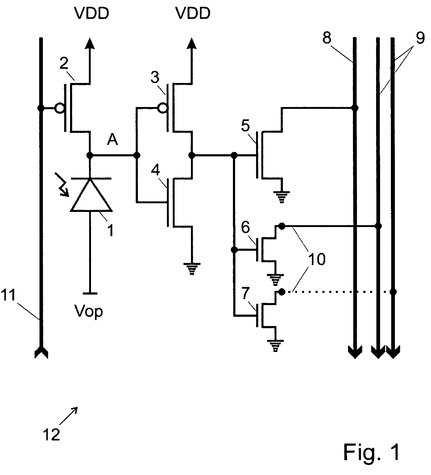 Integrated circuit comprising an array of single photon avalanche diodes