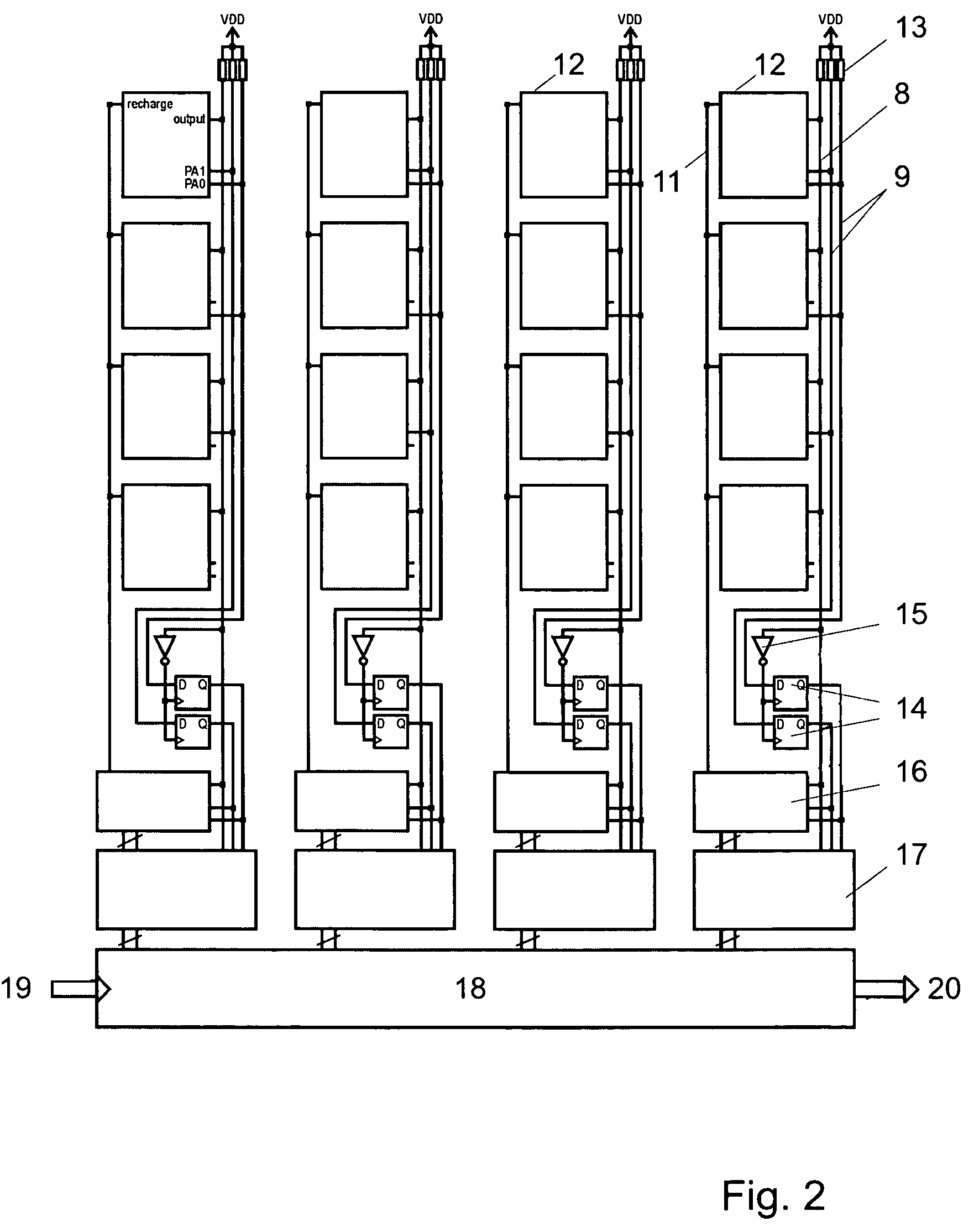 Integrated circuit comprising an array of single photon avalanche diodes