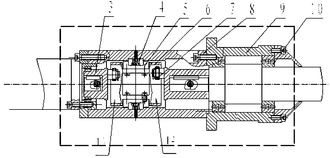 Measuring device for wind tunnel large-amplitude roll oscillation experiment