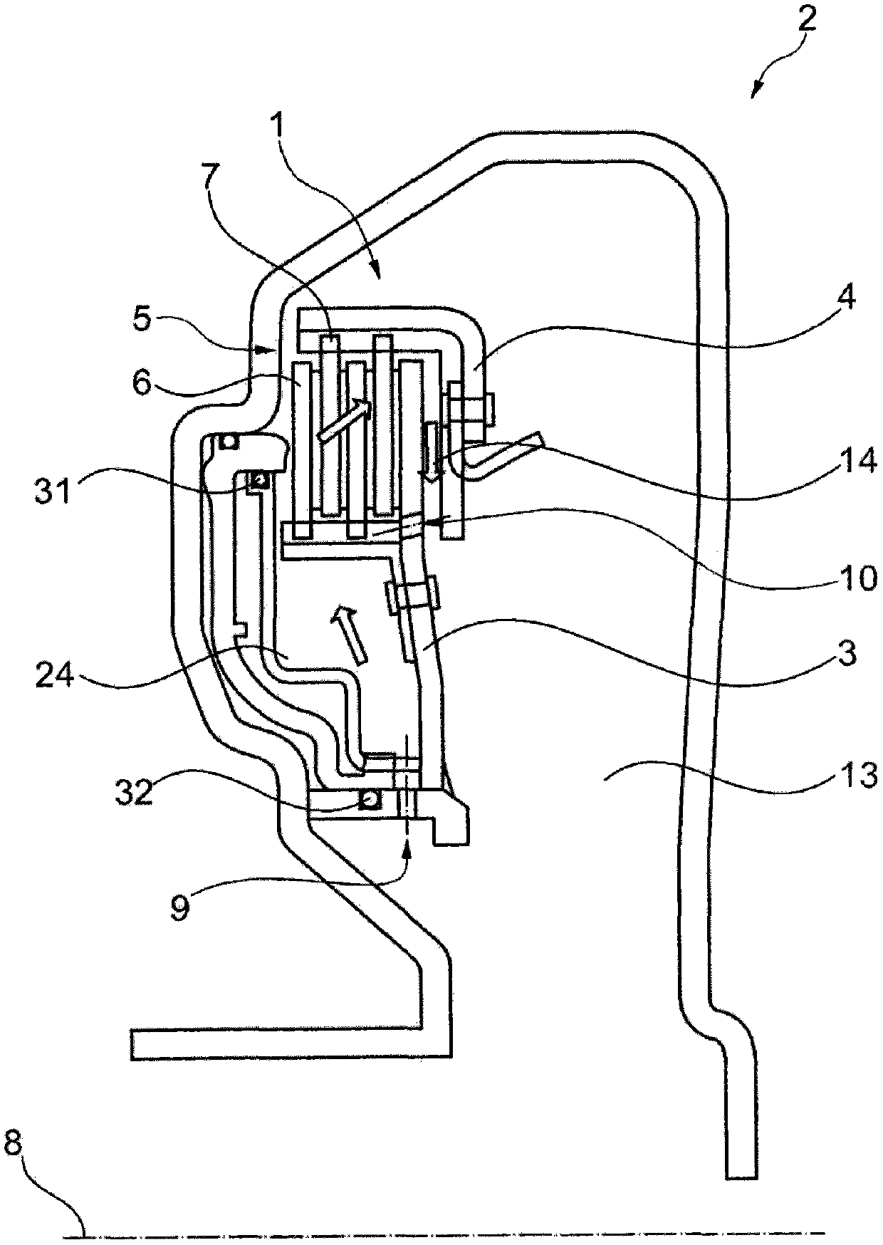 Friction component used for wet-type friction clutch