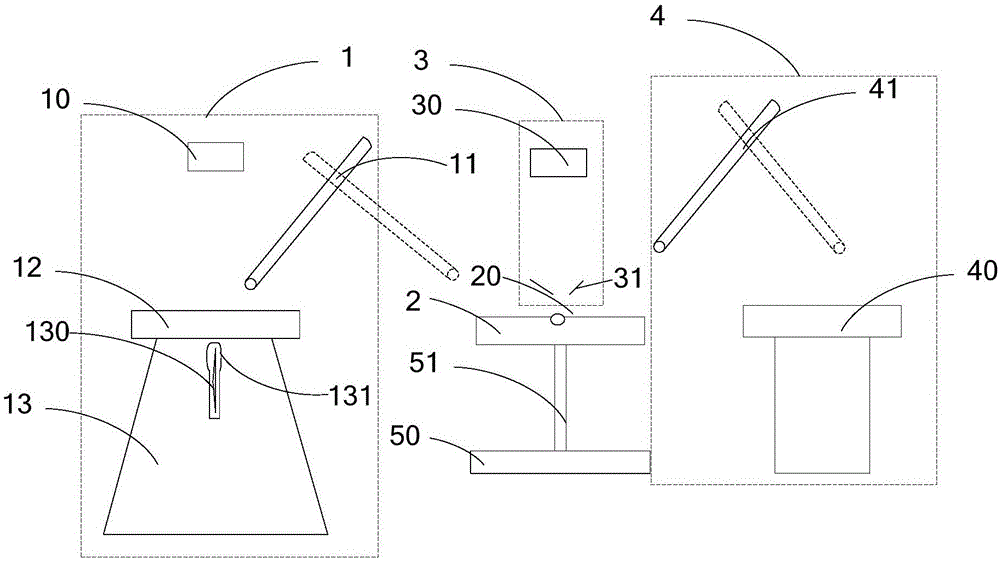 Inverted LED chip test equipment and test method thereof