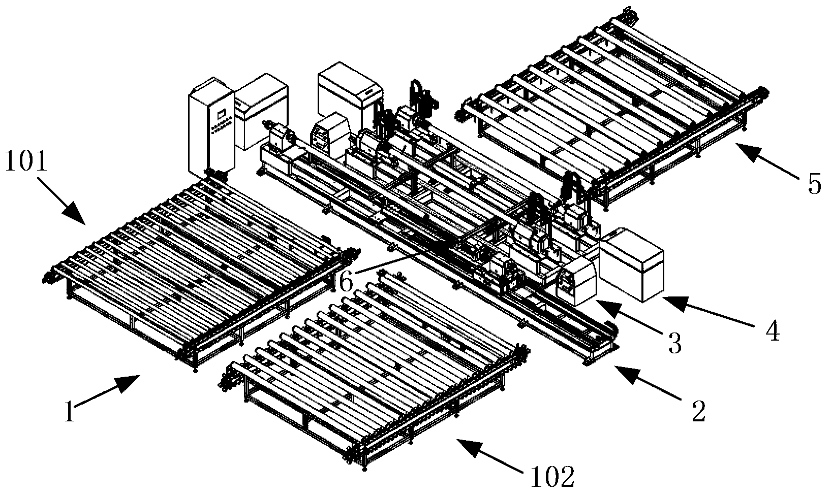 Assembly line of medium-high temperature solar thermal-collecting tube assembly