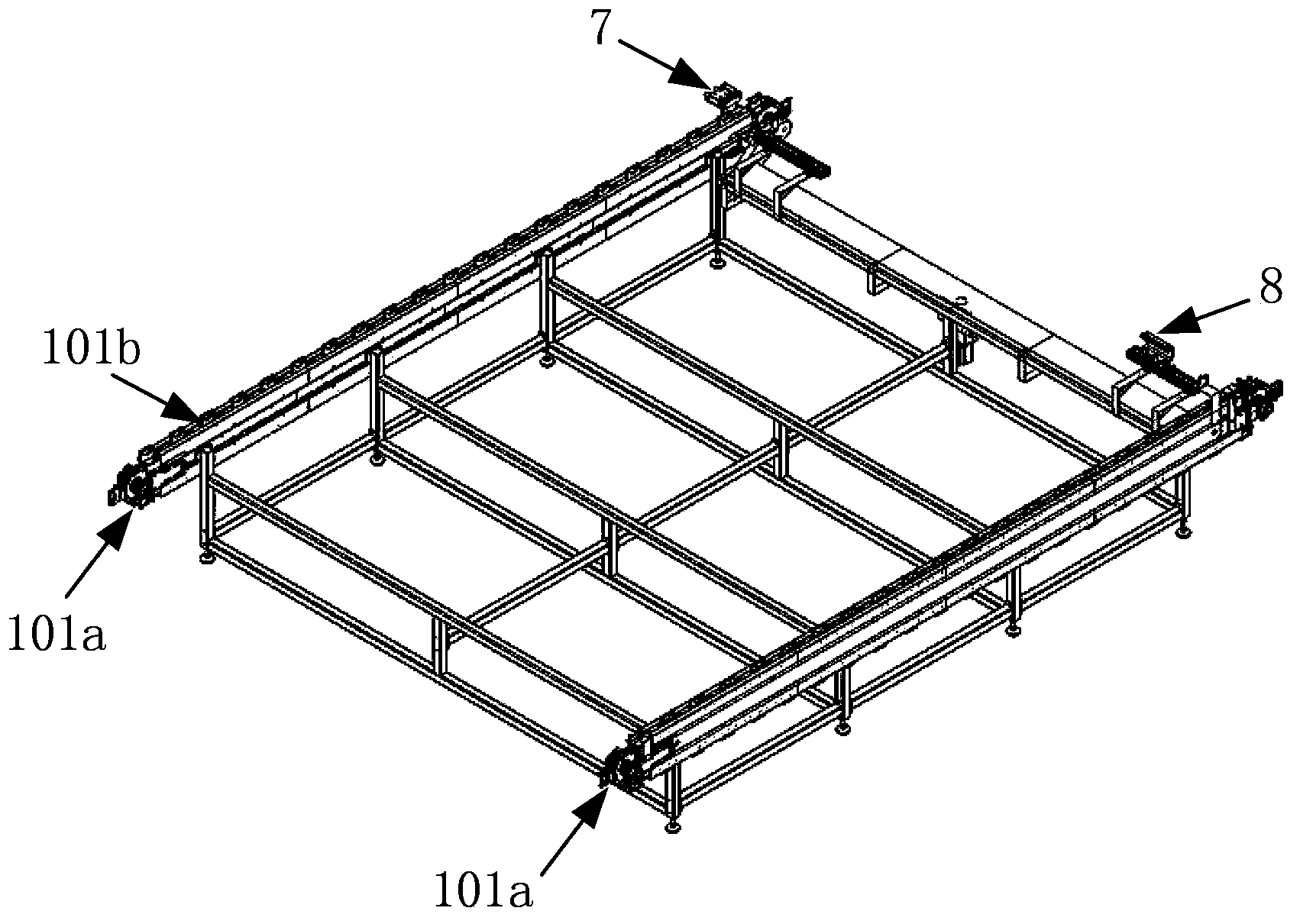 Assembly line of medium-high temperature solar thermal-collecting tube assembly