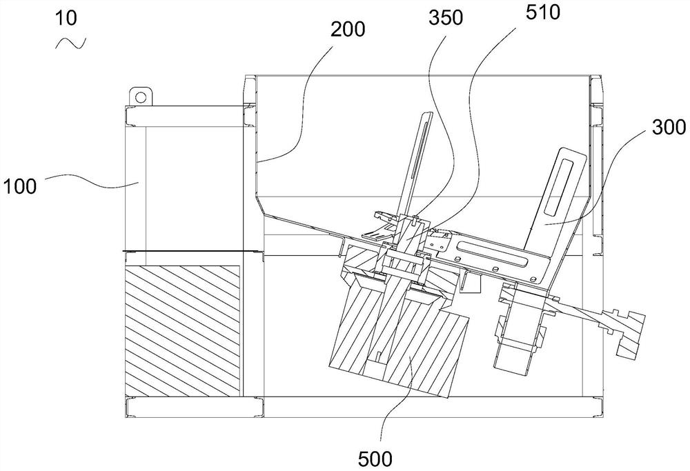 Mixing mechanism and self-compacting concrete mixer for rail transit prefabricated slabs