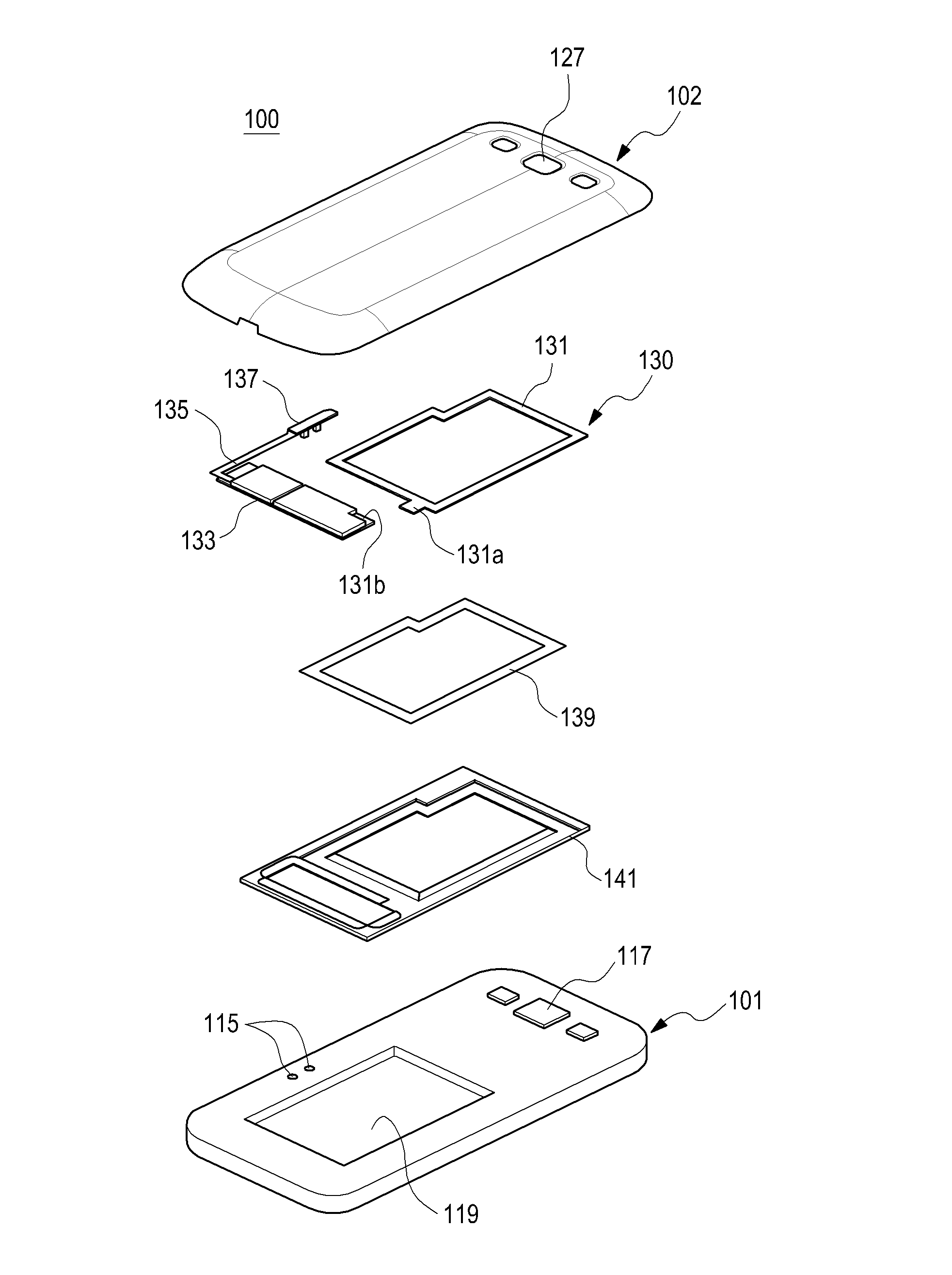 Portable terminal having a wireless charging module