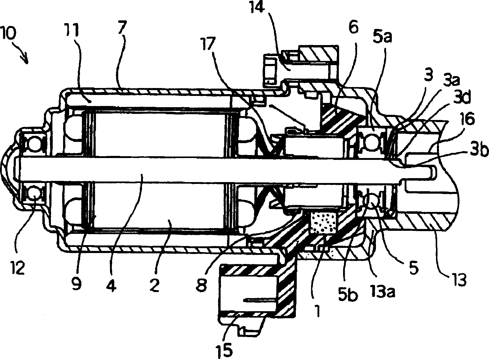 Metal-graphite brush and motor including a metal-graphite brush