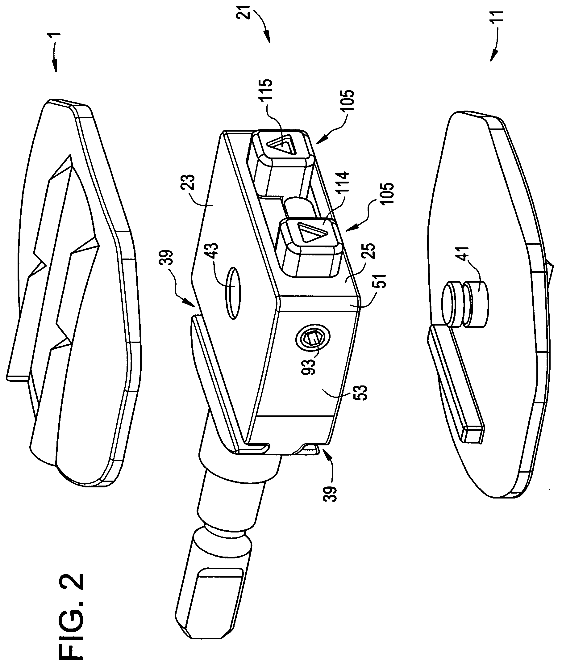 Modular static intervertebral trial