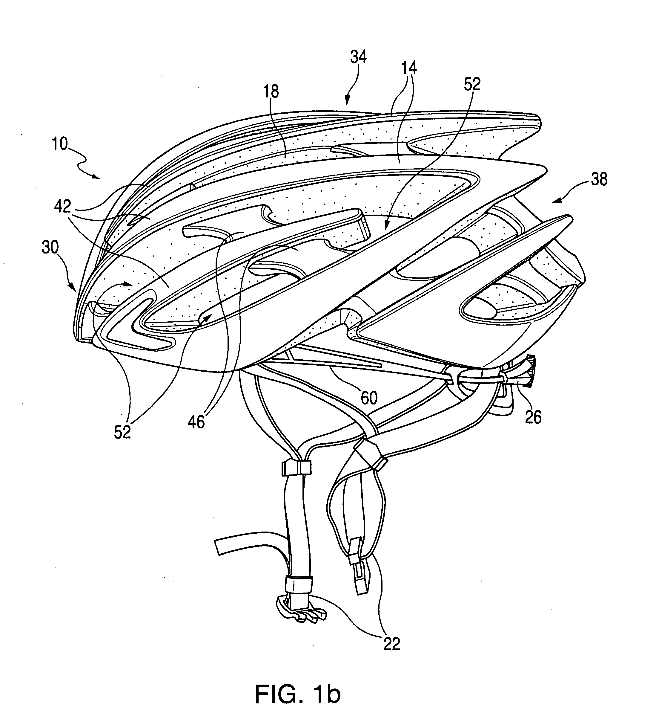 Protective bicycle helmet with internal ventilation system